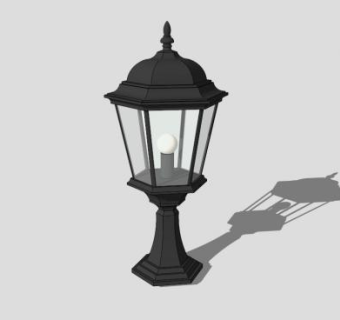 中式路灯SU模型下载_sketchup草图大师SKP模型