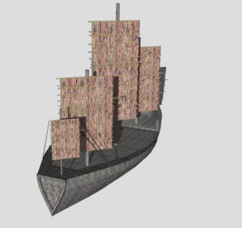 福船船舶SU模型下载_sketchup草图大师SKP模型