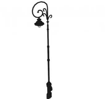 华沙田园街灯SU模型下载_sketchup草图大师SKP模型