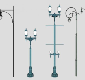 装饰路灯套SU模型下载_sketchup草图大师SKP模型