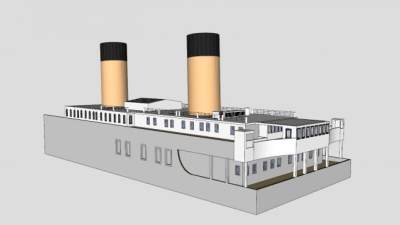 泰坦尼克号顶部构架SU模型下载_sketchup草图大师SKP模型
