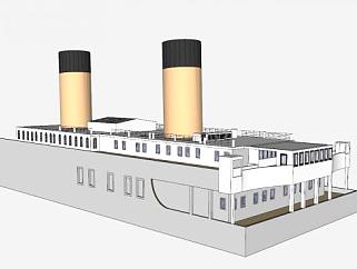 泰坦尼克号顶部构架SU模型下载_sketchup草图大师SKP模型