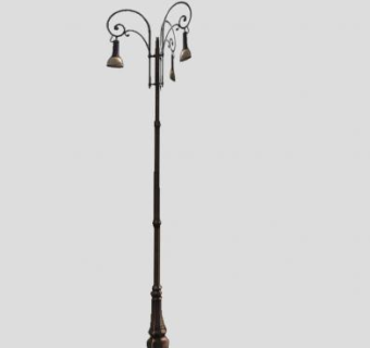 穿越帝国大厦街灯SU模型下载_sketchup草图大师SKP模型