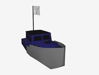 现代海盗船SU模型下载_sketchup草图大师SKP模型