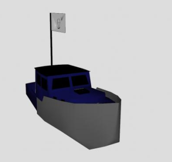 现代海盗船SU模型下载_sketchup草图大师SKP模型