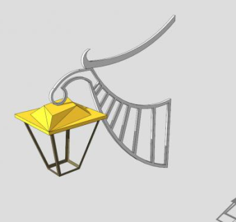 殖民地路灯SU模型下载_sketchup草图大师SKP模型