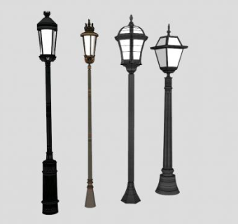 现代装饰路灯SU模型下载_sketchup草图大师SKP模型