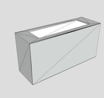 电梯矩形照明灯SU模型下载_sketchup草图大师SKP模型