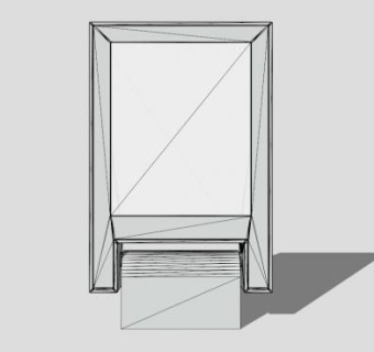 室外矩形泛光灯具SU模型下载_sketchup草图大师SKP模型
