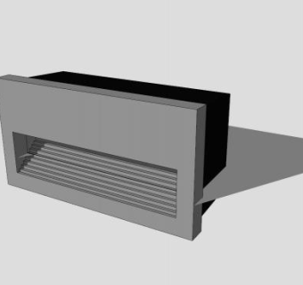 矩形墙壁凹型户外照明SU模型下载_sketchup草图大师SKP模型