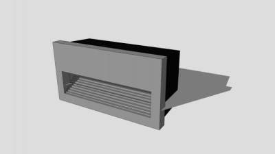 矩形墙壁凹型户外照明SU模型下载_sketchup草图大师SKP模型