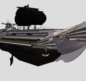 天空船SU模型下载_sketchup草图大师SKP模型