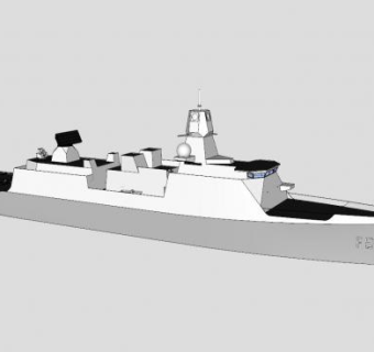 指挥护卫舰SU模型下载_sketchup草图大师SKP模型