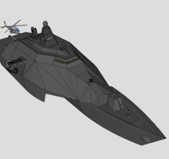 多用途护卫舰SU模型下载_sketchup草图大师SKP模型