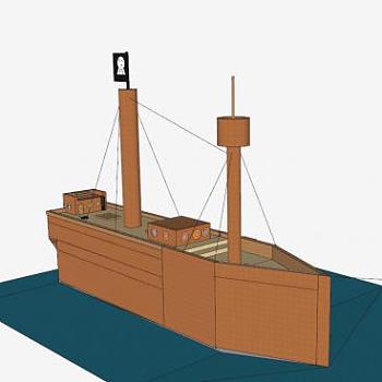 航海帆船SU模型下载_sketchup草图大师SKP模型