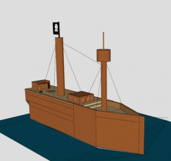 航海帆船SU模型下载_sketchup草图大师SKP模型