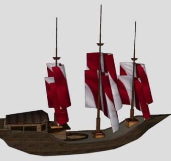 风帆帆船SU模型下载_sketchup草图大师SKP模型