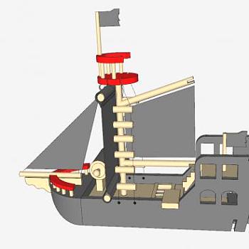 木船SU模型下载_sketchup草图大师SKP模型