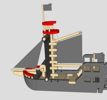 木船SU模型下载_sketchup草图大师SKP模型