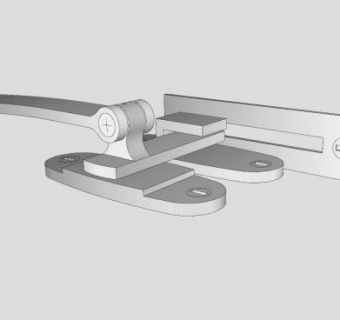 金属窗锁SU模型下载_sketchup草图大师SKP模型