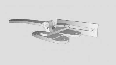 金属窗锁SU模型下载_sketchup草图大师SKP模型