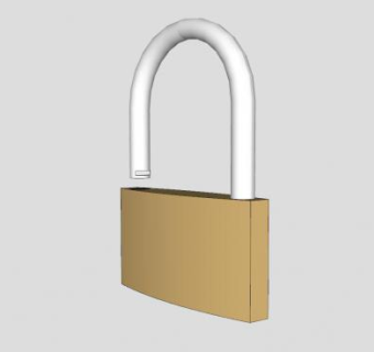 金属挂锁SU模型下载_sketchup草图大师SKP模型