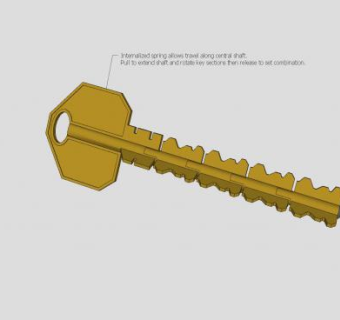 黄铜钥匙SU模型下载_sketchup草图大师SKP模型