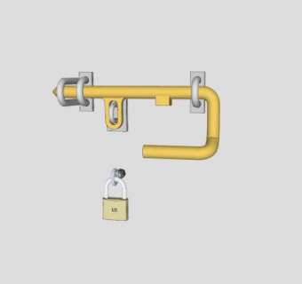 重型门锁SU模型下载_sketchup草图大师SKP模型