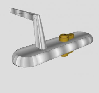 现代金属门锁锁具SU模型下载_sketchup草图大师SKP模型