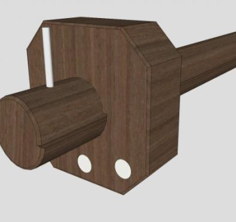 木制凸轮锁SU模型下载_sketchup草图大师SKP模型