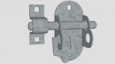 金属螺栓挂锁SU模型下载_sketchup草图大师SKP模型