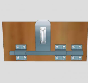 推拉门锁SU模型下载_sketchup草图大师SKP模型