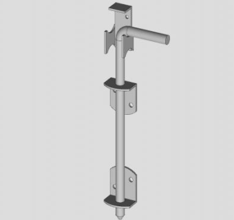 不锈钢门闩SU模型下载_sketchup草图大师SKP模型