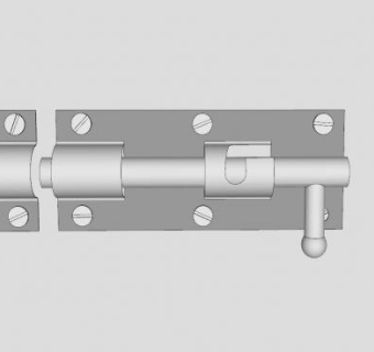锁门扣SU模型下载_sketchup草图大师SKP模型