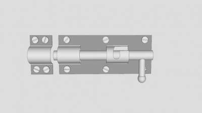 锁门扣SU模型下载_sketchup草图大师SKP模型