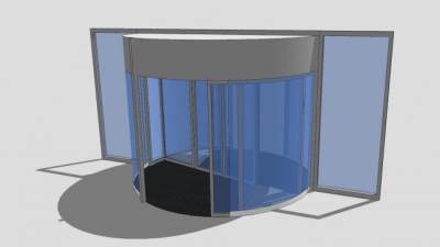 大厦旋转门SU模型下载_sketchup草图大师SKP模型