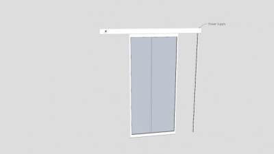 自动推拉门SU模型下载_sketchup草图大师SKP模型