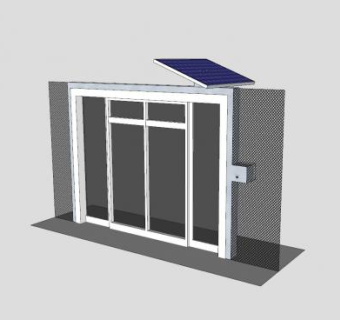 太阳能自动滑动门SU模型下载_sketchup草图大师SKP模型