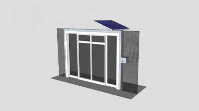 太阳能自动滑动门SU模型下载_sketchup草图大师SKP模型