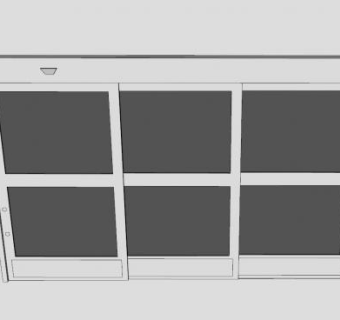 框架式自动三滑门SU模型下载_sketchup草图大师SKP模型