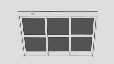 框架式自动三滑门SU模型下载_sketchup草图大师SKP模型