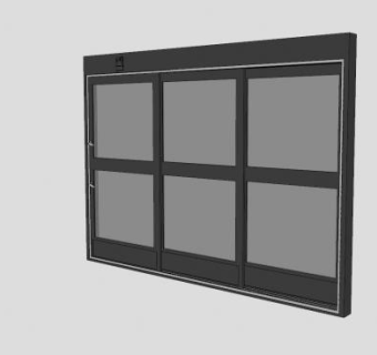 三重滑动门SU模型下载_sketchup草图大师SKP模型