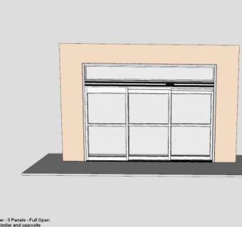 商业自动推拉门SU模型下载_sketchup草图大师SKP模型
