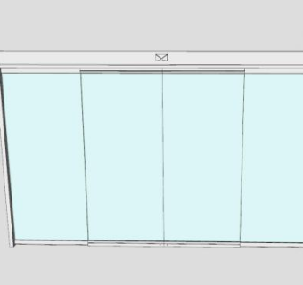 自动滑动玻璃门SU模型下载_sketchup草图大师SKP模型