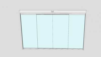 自动滑动玻璃门SU模型下载_sketchup草图大师SKP模型