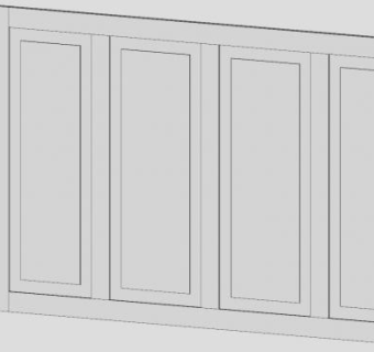 橱柜滑动门SU模型下载_sketchup草图大师SKP模型
