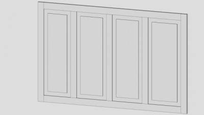 橱柜滑动门SU模型下载_sketchup草图大师SKP模型