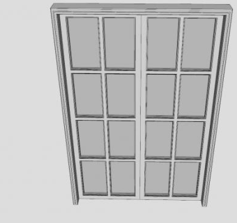 欧式双开门SU模型下载_sketchup草图大师SKP模型