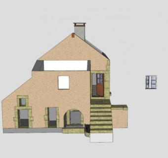 法式房屋平开窗SU模型下载_sketchup草图大师SKP模型
