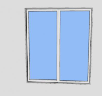 玻璃推拉窗SU模型下载_sketchup草图大师SKP模型